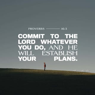 Proverbs 16:3 - Commit your works to the LORD
And your plans will be established.