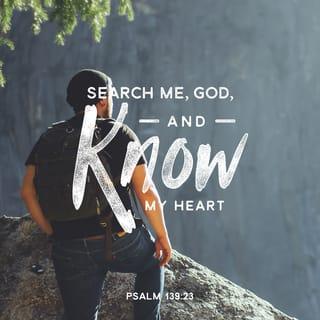 Psalms 139:23-24 - God, examine me and know my heart;
test me and know my anxious thoughts.
See if there is any bad thing in me.
Lead me on the road to everlasting life.