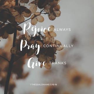 1 Thessalonians 5:18 - And in the midst of everything be always giving thanks, for this is God’s perfect plan for you in Christ Jesus.