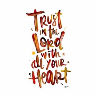 Proverbs 3:5 - Trust the LORD with all your heart,
and don’t depend on your own understanding.