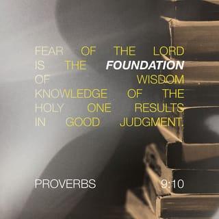 Proverbs 9:10 - The fear of Jehovah is the beginning of wisdom;
And the knowledge of the Holy One is understanding.