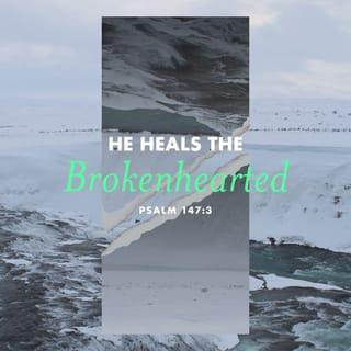 Psalms 147:3 - He heals the broken-hearted
and binds up their wounds.