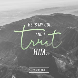 Psalm 91:1-2 - He that dwelleth in the secret place of the Most High
Shall abide under the shadow of the Almighty.
I will say of the LORD, He is my refuge and my fortress:
My God; in him will I trust.