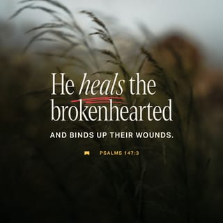 Psalms 147:3 - He heals the broken-hearted
and binds up their wounds.