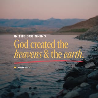 Genesis 1:1-2-3-5 - First this: God created the Heavens and Earth—all you see, all you don’t see. Earth was a soup of nothingness, a bottomless emptiness, an inky blackness. God’s Spirit brooded like a bird above the watery abyss.

God spoke: “Light!”
And light appeared.
God saw that light was good
and separated light from dark.
God named the light Day,
he named the dark Night.
It was evening, it was morning—
Day One.