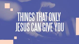 Things That Only Jesus Can Give You John 3:30 New International Version