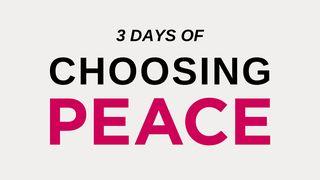 3 Days Of Choosing Peace Jeremiah 29:11 New International Version