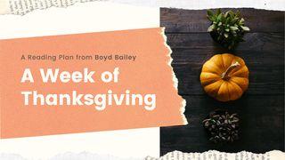 A Week Of Thanksgiving II Timothy 1:3 New King James Version