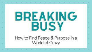 Breaking Busy: Find Peace & Purpose in the Crazy Zaccaria 4:10 Nuova Riveduta 2006