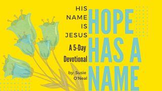 Hope Has a Name: His Name Is Jesus Nahum 1:3 Holman Christian Standard Bible