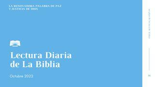 Lectura diaria de la Biblia de octubre 2022, La renovadora Palabra de paz y justicia de Dios Éxodo 18:1-5 Traducción en Lenguaje Actual
