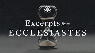 Excerpts From Ecclesiastes Ecclesiastes 3:9-22 New International Version