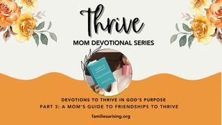 THRIVE Mom Devotional Series Part 3: A Mom's Guide to Navigating Friendships to Thrive Proverbs 18:19 English Standard Version 2016