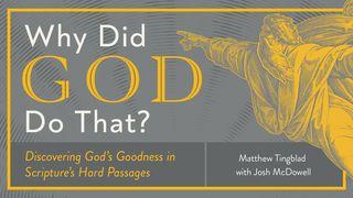 Why Did God Do That? Discovering God’s Goodness in the Hard Passages of Scripture Judges 13:24-25 English Standard Version 2016