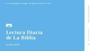 Lectura Diaria de la Biblia de octubre 2023: "La salvadora Palabra de Dios: Justicia y paz" Isaías 25:8 Nueva Versión Internacional - Español