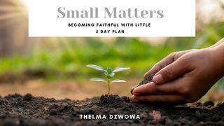 Small Matters: Becoming Faithful With Little Matthew 14:13-14 New International Version