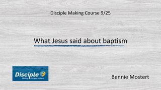 What Jesus Said About Baptism Matthew 3:13-17 King James Version