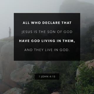 1 John 4:15 - If anyone acknowledges that Jesus is the Son of God, God lives in them and they in God.