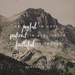 Romans 12:12 - Rejoice in our confident hope. Be patient in trouble, and keep on praying.