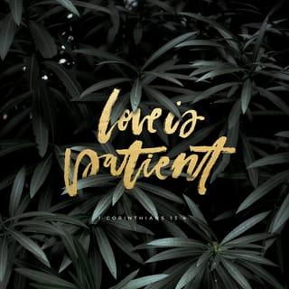 1 Corinthians 13:4-5 - Love is patient, love is kind. It does not envy, it does not boast, it is not proud. It does not dishonor others, it is not self-seeking, it is not easily angered, it keeps no record of wrongs.