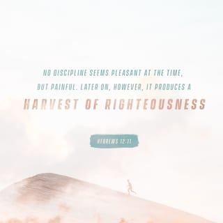 Hebrews 12:11 - For the time being no discipline brings joy, but seems sad and painful; yet to those who have been trained by it, afterwards it yields the peaceful fruit of righteousness [right standing with God and a lifestyle and attitude that seeks conformity to God’s will and purpose].