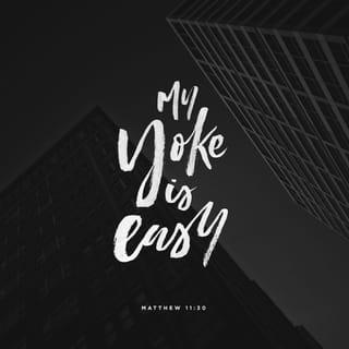 Matthew 11:30 - For My yoke is wholesome (useful, good–not harsh, hard, sharp, or pressing, but comfortable, gracious, and pleasant), and My burden is light and easy to be borne.
