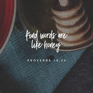 Proverbs 16:24 - Pleasant words are as a honeycomb,
Sweet to the soul, and health to the bones.