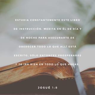 Josué 1:8 - Nunca dejes de leer el libro de la Ley; estúdialo de día y de noche, y ponlo en práctica, para que tengas éxito en todo lo que hagas.