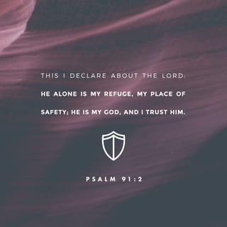 Psalms 91:2 - I will say of the LORD, “He is my refuge and my fortress,
my God, in whom I trust.”