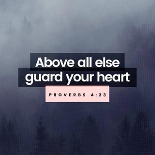 Proverbs 4:23 - Above all else, guard your heart,
for everything you do flows from it.