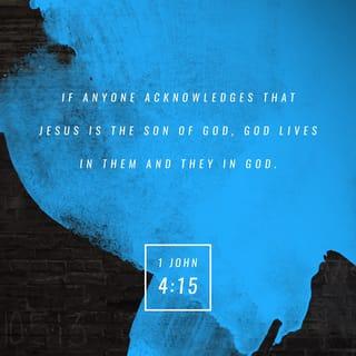 1 John 4:15 - If anyone acknowledges that Jesus is the Son of God, God lives in them and they in God.