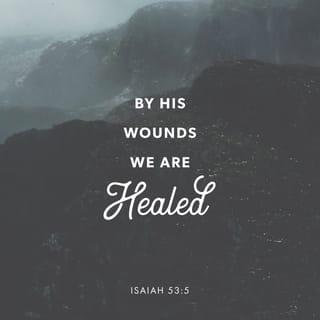 Isaiah 53:5 - But He was pierced through for our transgressions,
He was crushed for our iniquities;
The chastening for our well-being fell upon Him,
And by His scourging we are healed.