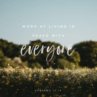 Hebrews 12:14 - Work at living in peace with everyone, and work at living a holy life, for those who are not holy will not see the Lord.
