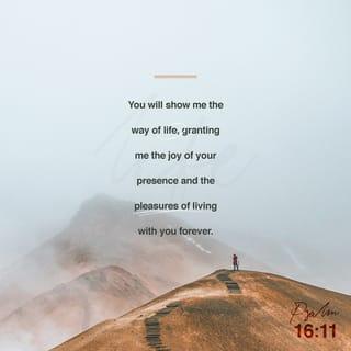 Psalm 16:11 - You will show me the path of life; in Your presence is fullness of joy, at Your right hand there are pleasures forevermore. [Acts 2:25-28, 31.]