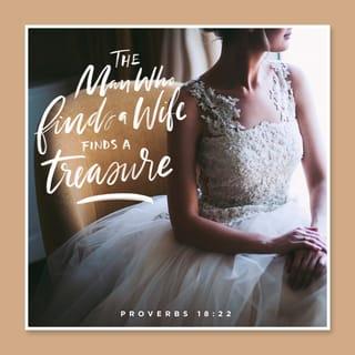 Proverbs 18:22 - The man who finds a wife finds a treasure,
and he receives favor from the LORD.