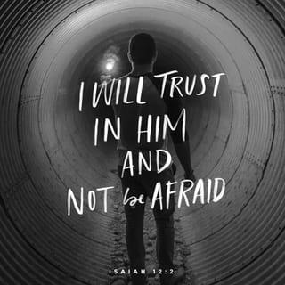 Isaiah 12:2 - I trust you to save me,
LORD God,
and I won't be afraid.
My power and my strength
come from you,
and you have saved me.”