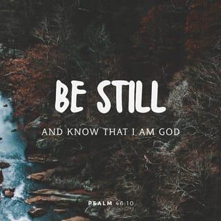Psalms 46:10 - “Be still and know (recognize, understand) that I am God.
I will be exalted among the nations! I will be exalted in the earth.”