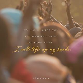 Psalm 63:3-4 - Because your steadfast love is better than life,
my lips will praise you.
So I will bless you as long as I live;
in your name I will lift up my hands.
