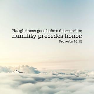 Proverbs 18:12 - Before destruction the heart of man is haughty,
And before honour is humility.