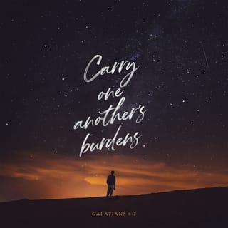 Galatians 6:2 - Help carry each other’s burdens. In this way you will follow Christ’s teachings.