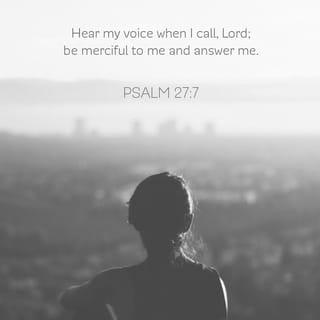Psalms 27:7 - Hear me as I pray, O LORD.
Be merciful and answer me!
