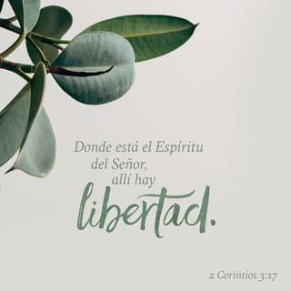 2 Corintios 3:17 - Pues el Señor es el Espíritu, y donde está el Espíritu del Señor, allí hay libertad.