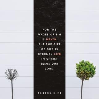 Romans 6:23 - For the wages of sin is death, but the free gift of God [that is, His remarkable, overwhelming gift of grace to believers] is eternal life in Christ Jesus our Lord.