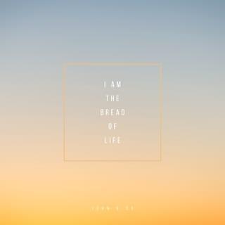 John 6:35 - Jesus said to them, “I am the bread of life; whoever comes to me shall not hunger, and whoever believes in me shall never thirst.