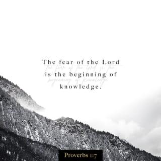 Proverbs 1:7 - Fear of the LORD is the foundation of true knowledge,
but fools despise wisdom and discipline.