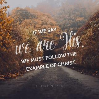 1 John 2:6 - If we say we are his, we must follow the example of Christ.