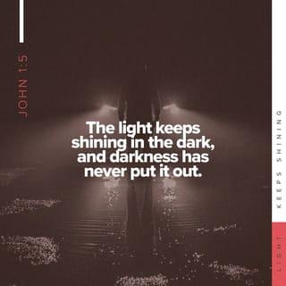 John 1:4-5 - received its life from him,
and his life gave light
to everyone.
The light keeps shining
in the dark,
and darkness has never
put it out.