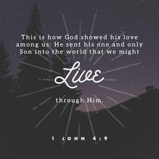 1 John 4:9 - In this the love of God was made manifest among us, that God sent his only Son into the world, so that we might live through him.
