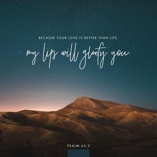 Psalms 63:3 - My lips will glorify you
because your faithful love is better than life.