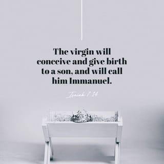 Isaiah 7:14 - Therefore, the Lord Himself will give you a sign: The virgin will conceive, have a son, and name him Immanuel.